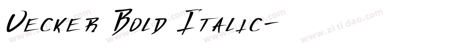 Vecker Bold Italic字体转换